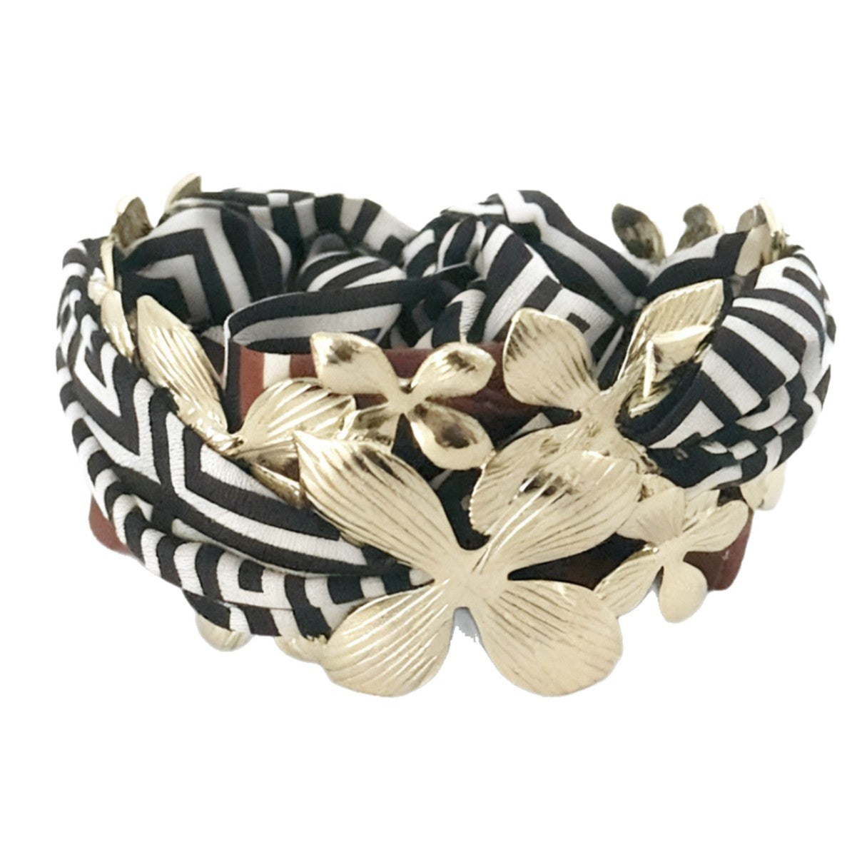 Minimalist Colorful Plated Stainless Steel Leaf Flower Heart Bracelet