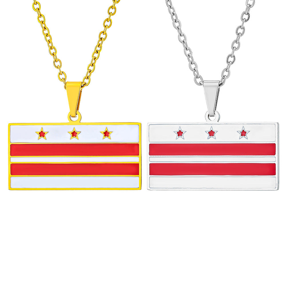 Collana Minimalista Geometrica in Acciaio Inossidabile con Catena O Placcata Sottovuoto per Uomo e Donna