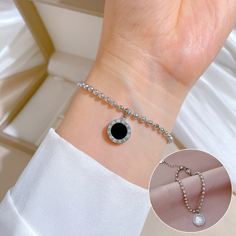 Zodiac Luxury Titanium Steel Gold Plated Bracelet with Cubic Zirconia for Unisex