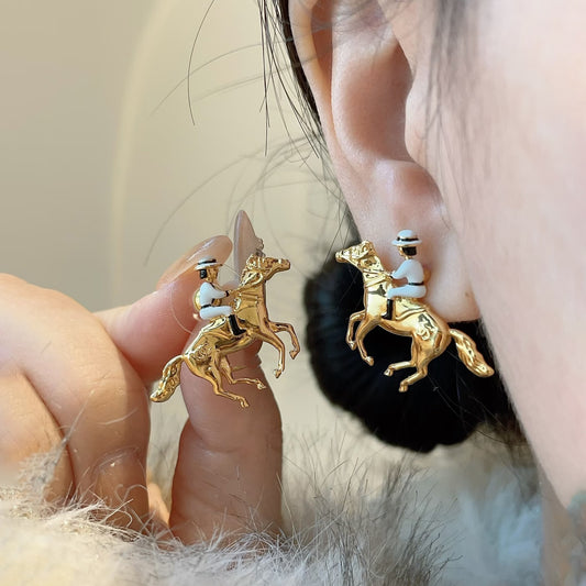 Unique Gold Plated Brass Animal Earrings with 925 Sterling Silver Posts for Women