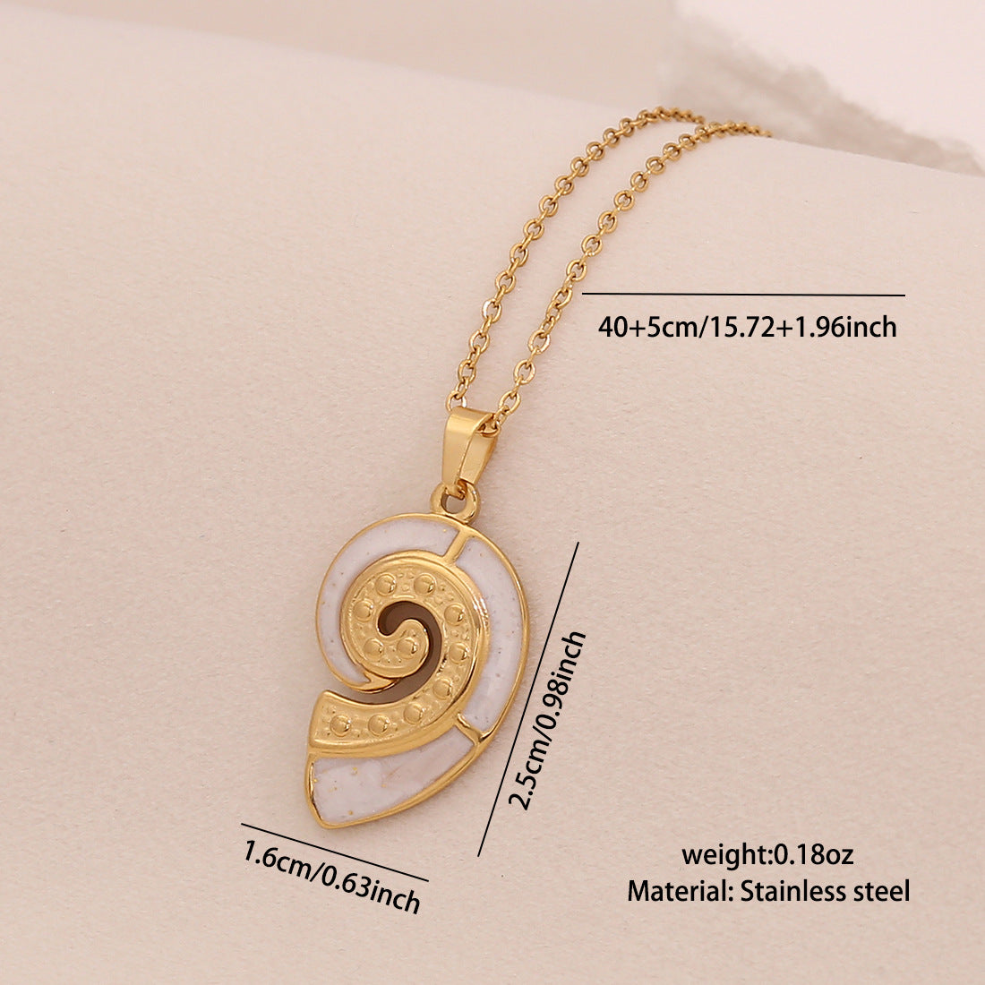 Playful Ocean Animal Pendant Necklace in Stainless Steel with Plating Finish, Turtle Seahorse Dolphin Shell Design on O-Chain for Women