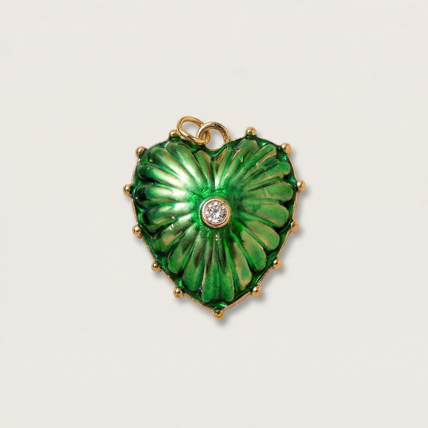 Sweet Heart Shaped Brass Plated Charm Bar Pendant