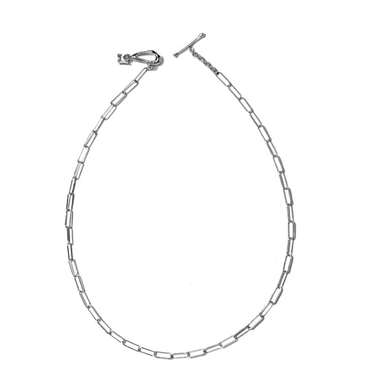 Geometric Shape 925 Sterling Silver Necklace with Rainbow Zirconia Inlay on Snake Chain