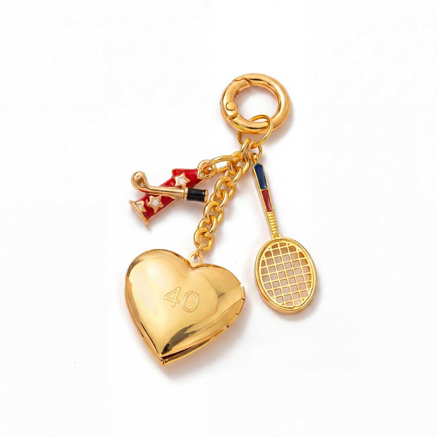 Minimalist Heart Teardrop Alloy Plated Charm Bar for Bag Decoration