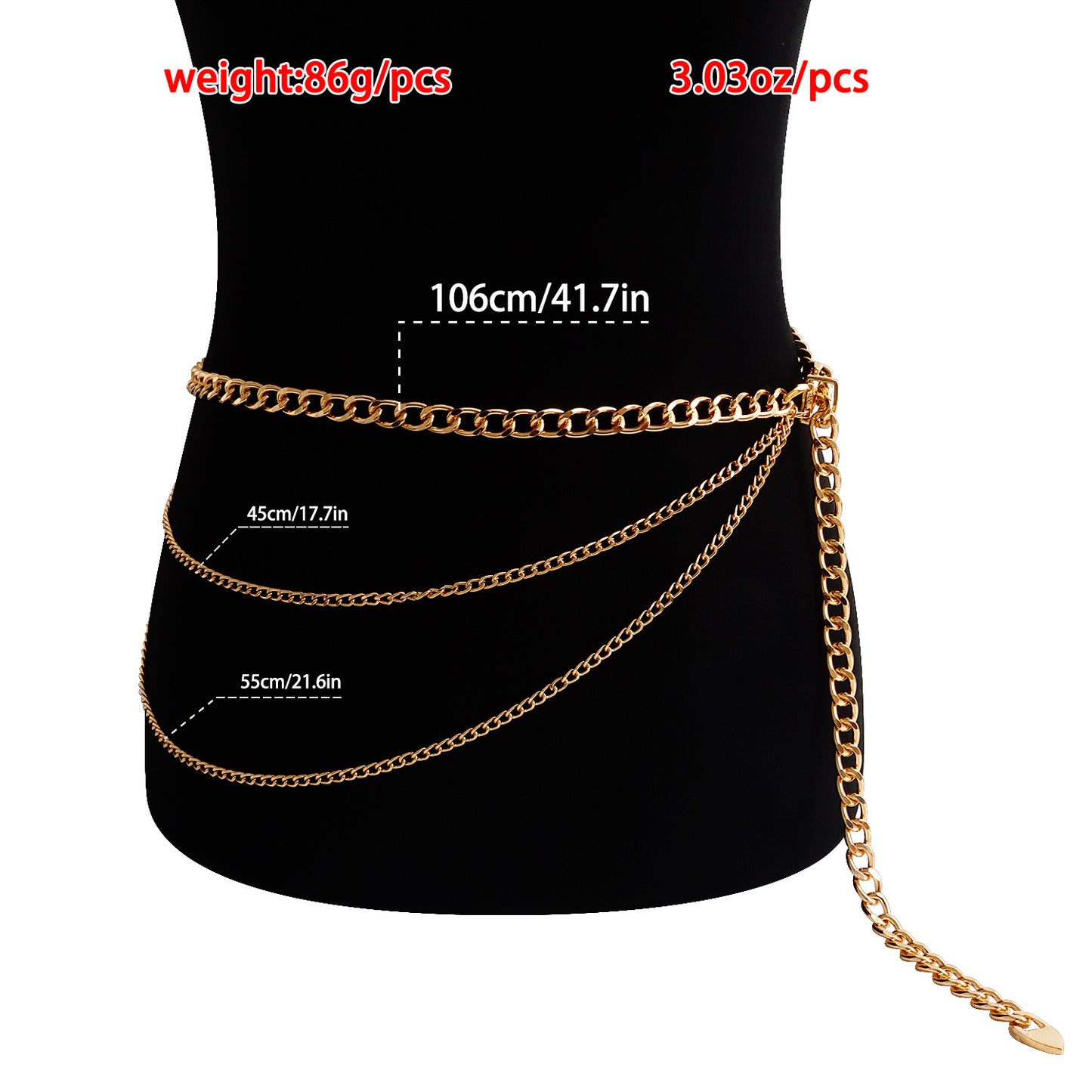 Hip-hop Punk Casual Metal Body Chain for Women