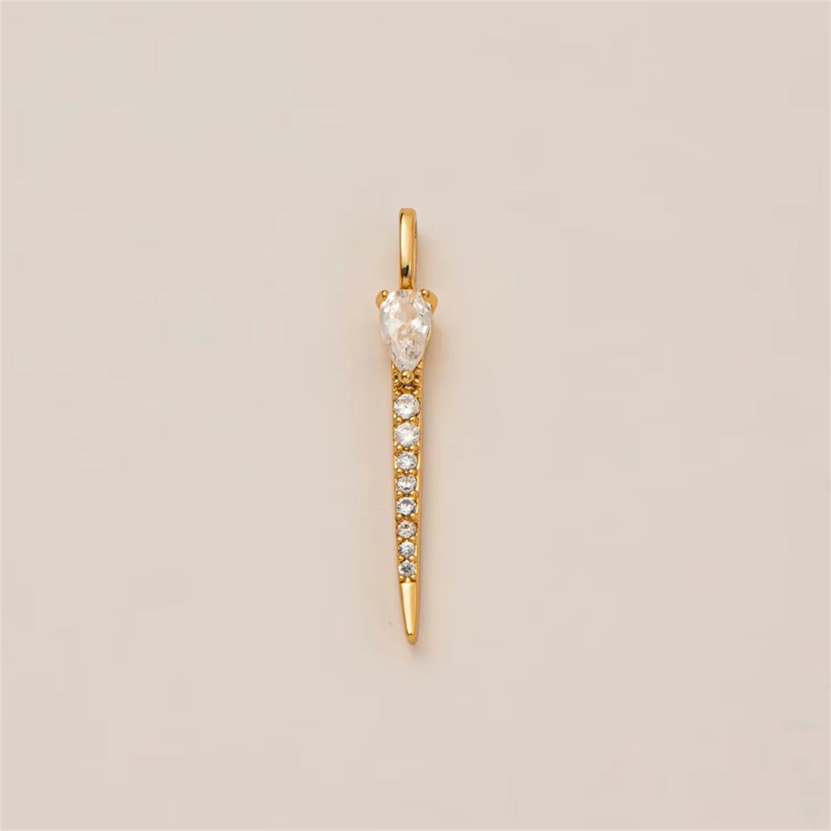 Minimalist Sporty Heart Geometric 18K Gold Plated Brass Pendant Necklace for Unisex
