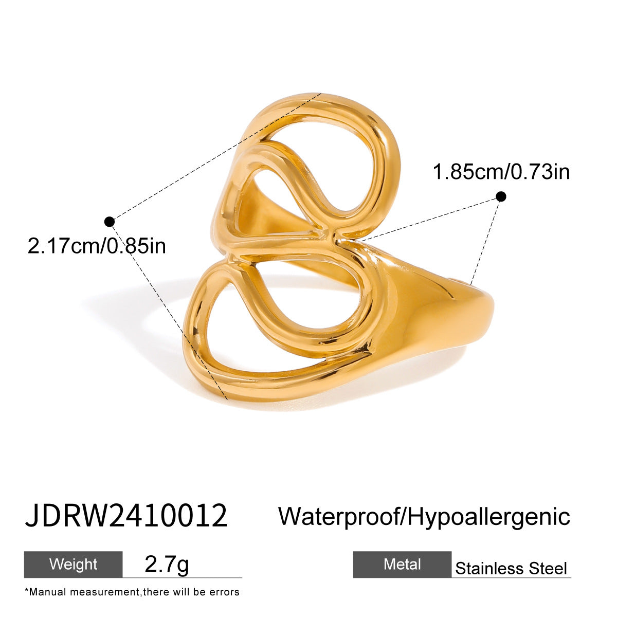 Anello Minimalista Geometrico in Acciaio al Titanio con Intarsio di Zirconi per Donne Gioielli Ipoallergenici in Acciaio Inossidabile