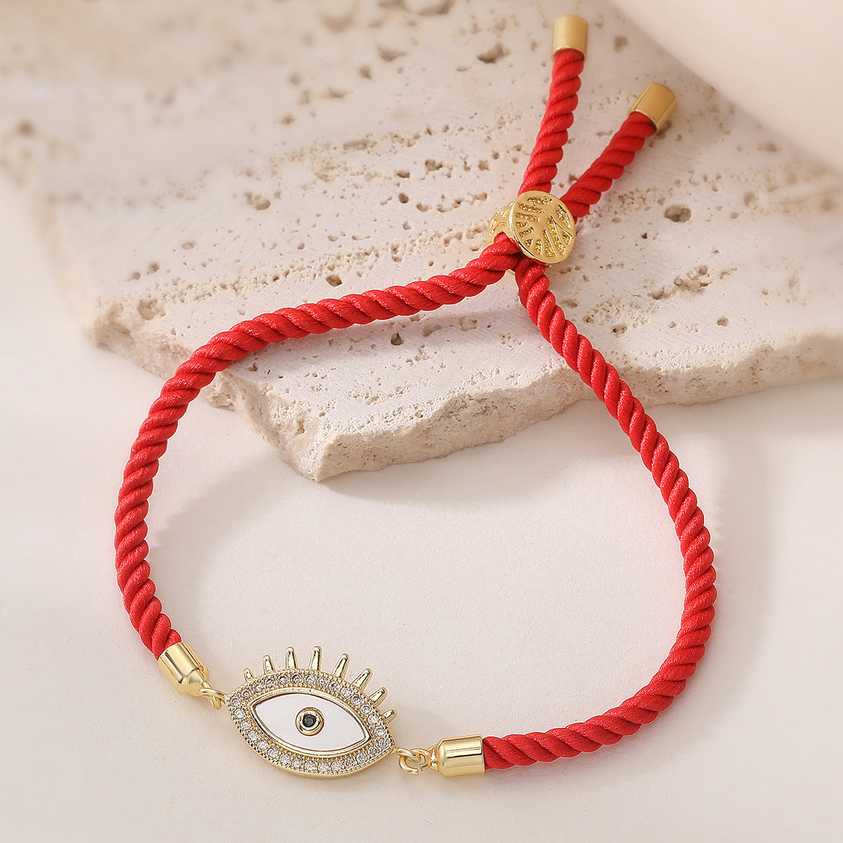 Geometric Brass Gold Plated Cubic Zirconia Inlay Bracelet for Women