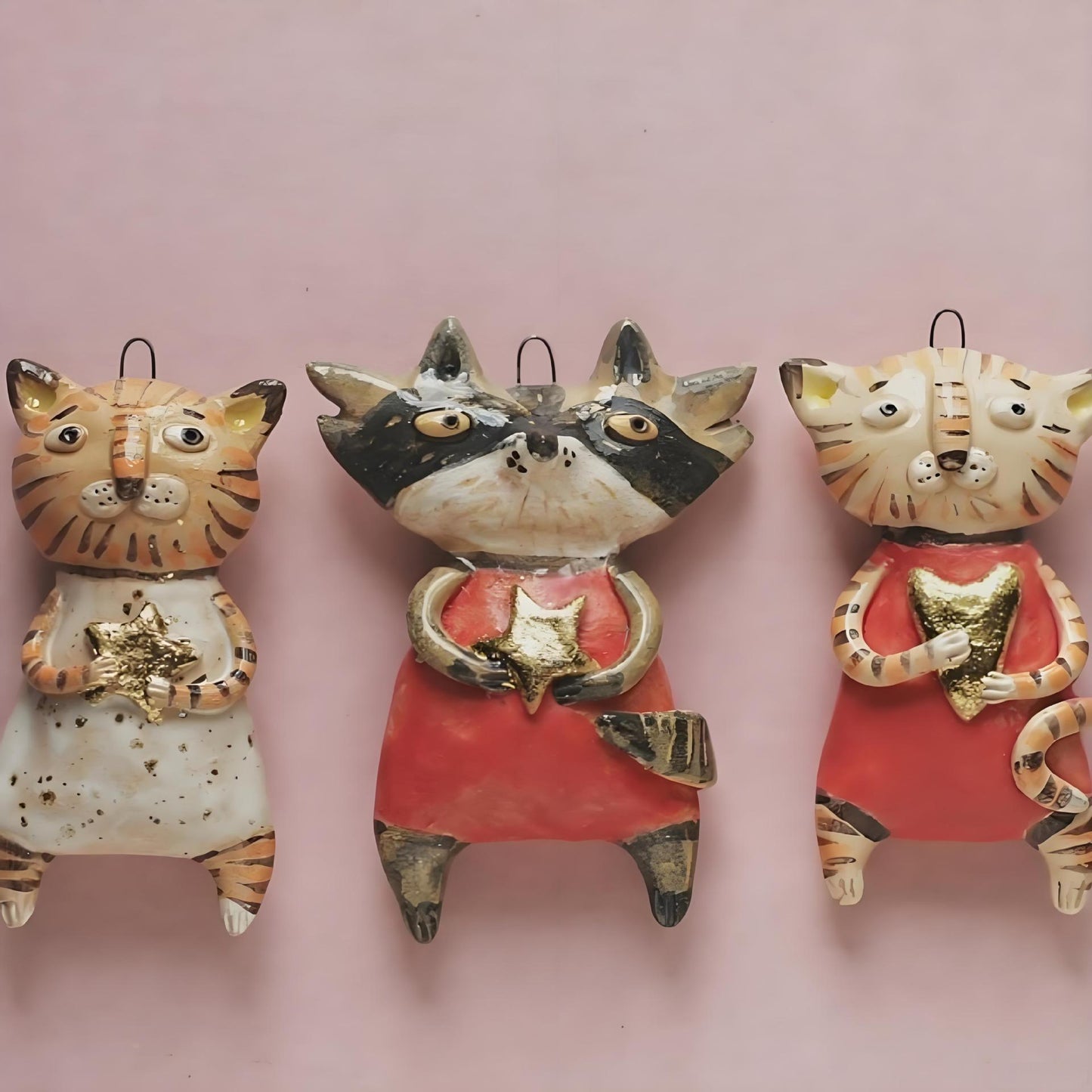 Vintage 18K Gold Plated Stainless Steel Animal Pendant Charm Bar