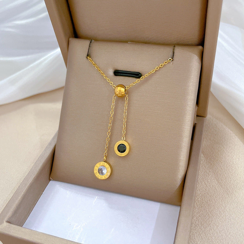 Minimalist Geometric Titanium Steel Plated Necklace for Unisex