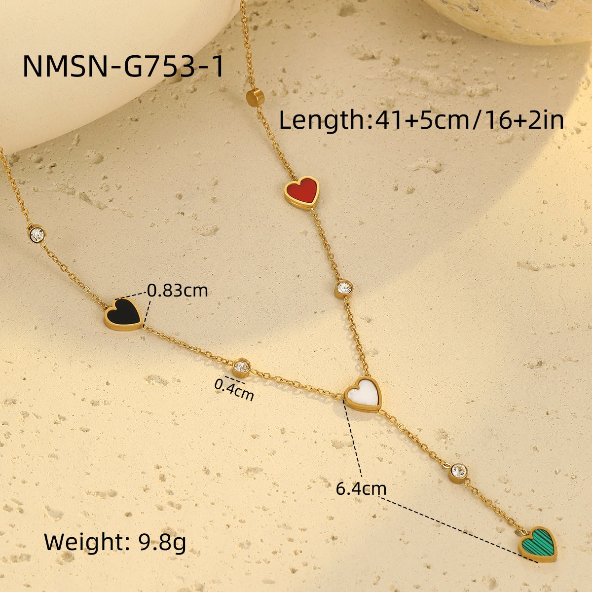 Minimalist Heart-Shaped Stainless Steel Pendant Necklace with Gold Plating for Women