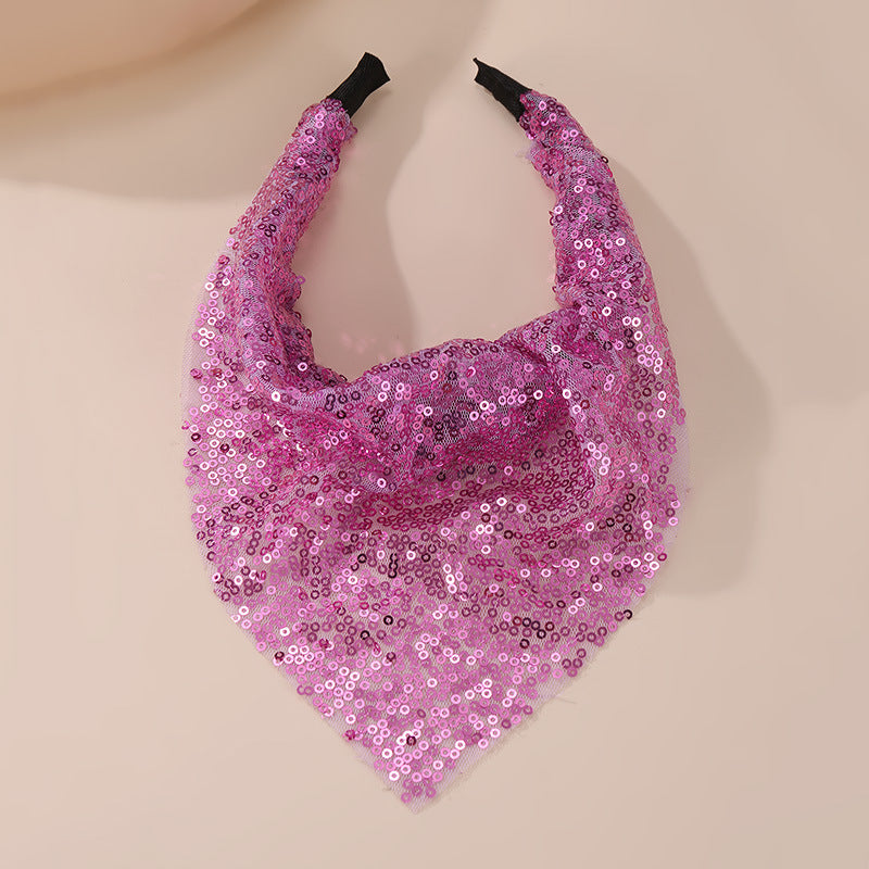 Fascia per capelli in tessuto a maglia con motivo a margherita minimalista per ragazze, con estetica macaron pastello e design geometrico