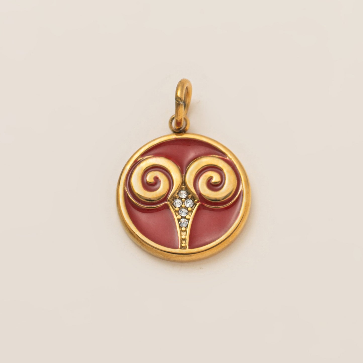 Vintage 18K Gold Plated Stainless Steel PVD Zodiac DIY Charm Bar