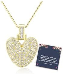Sweet Hip-hop Letter Brass Cubic Zirconia Inlay Pendant Necklace Box Chain Unisex
