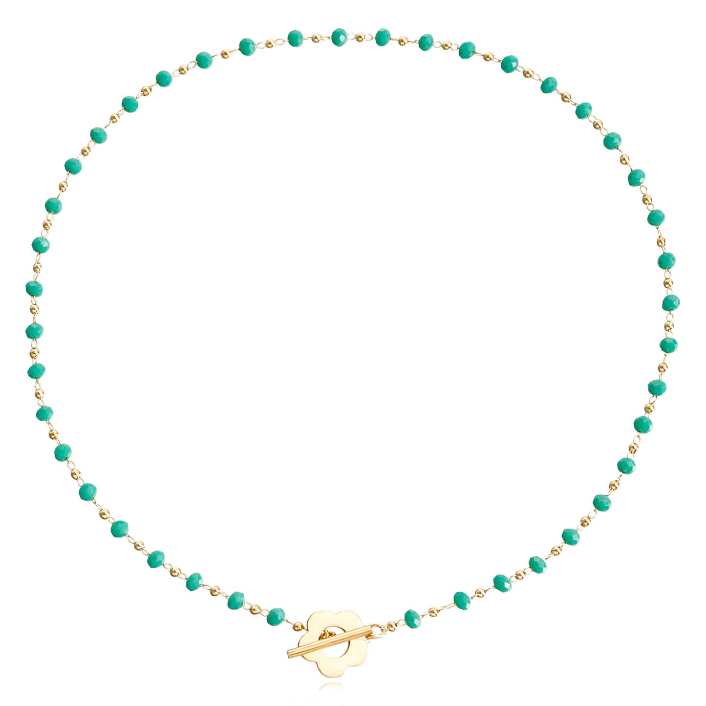 Minimalist Floral Pendant Necklace in Alloy with Plated Finish Short Geometric Design for Women