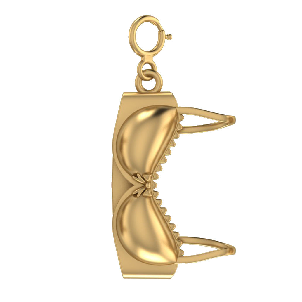 18K Gold Plated Stainless Steel Eight-Pointed Star Charm Bar