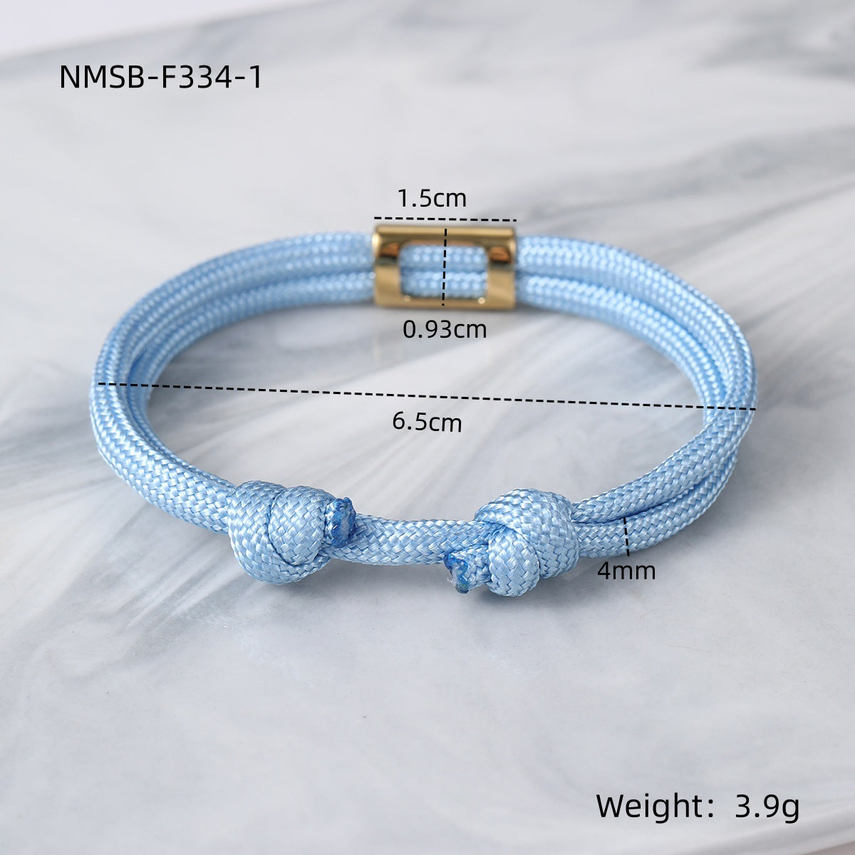 Minimalist Elegant 18K Gold Plated Stainless Steel Handmade Woven DIY Charm Bar Bracelet