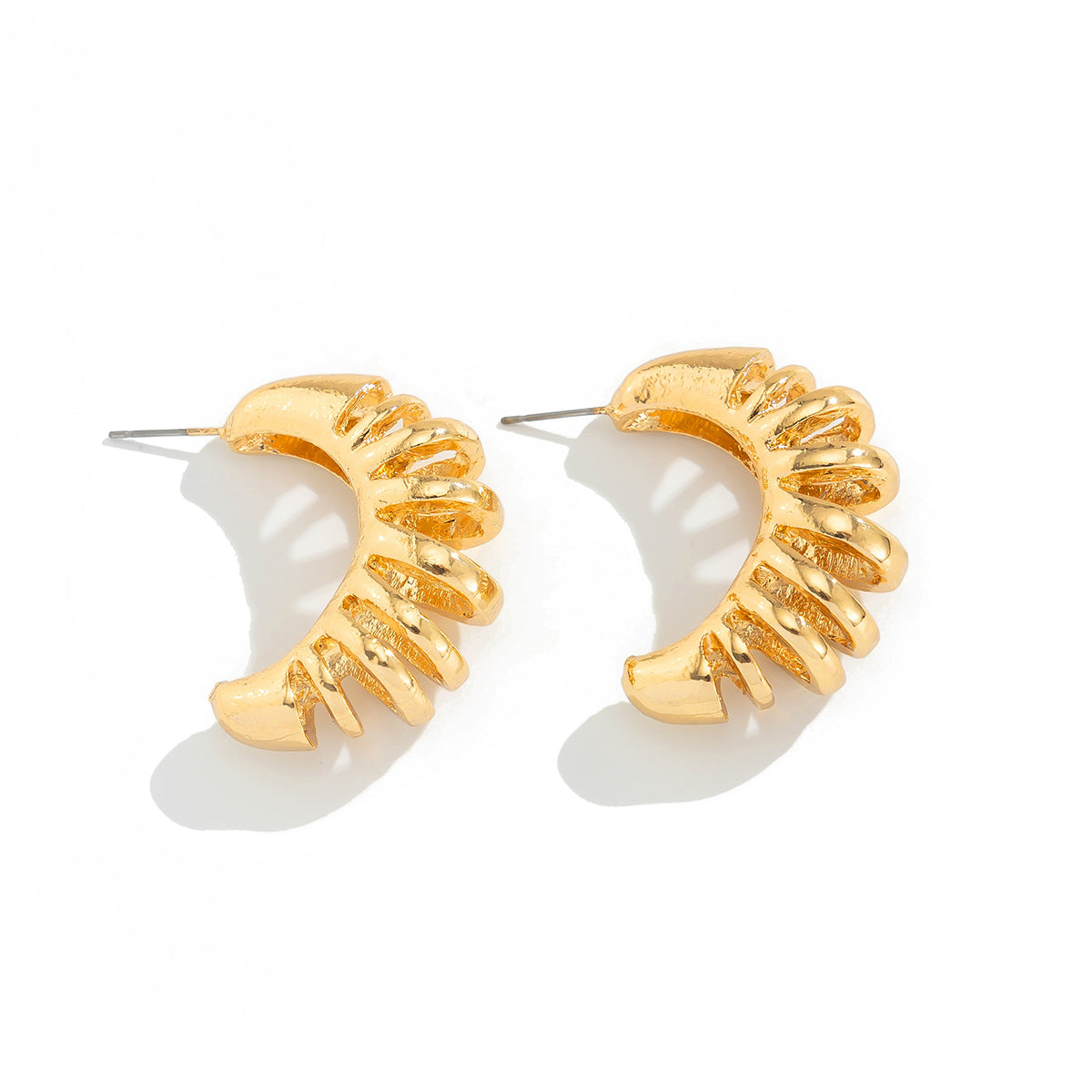 Exaggerated Geometric Round Zinc Alloy Plated Earrings Set for Women
