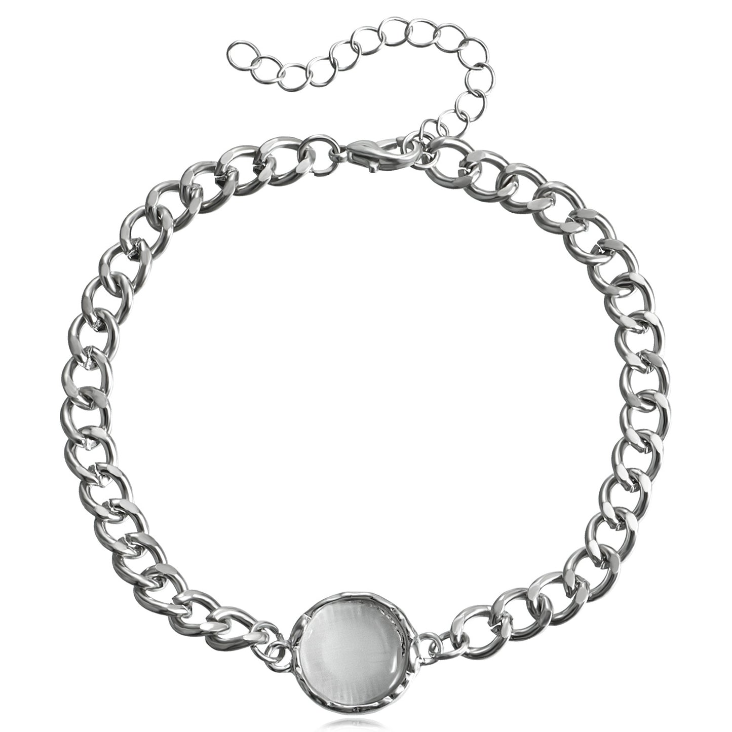 Minimalist Geometric Alloy Choker Necklace for Women with Plated Finish
