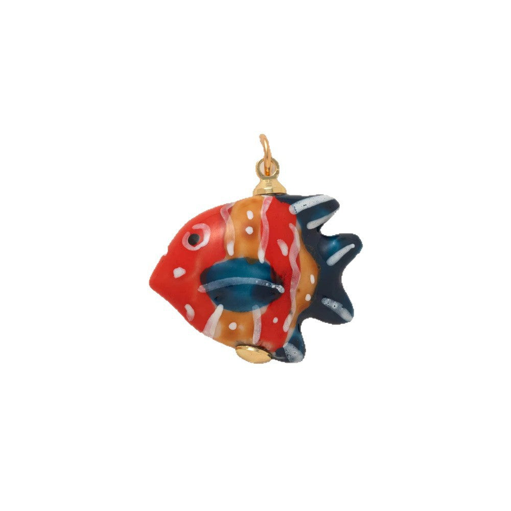 Luxury Casual Geometric Animal Brass Plated Pendant Necklace with Fish Starfish Shell Corn Chain for Unisex