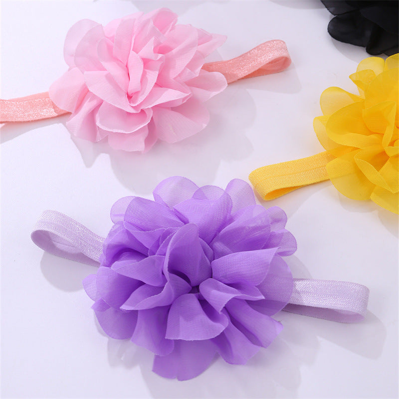 Simpatica Fascia per Capelli Floreale da Ragazza con Peonia Intagliata e Fascia Elastica