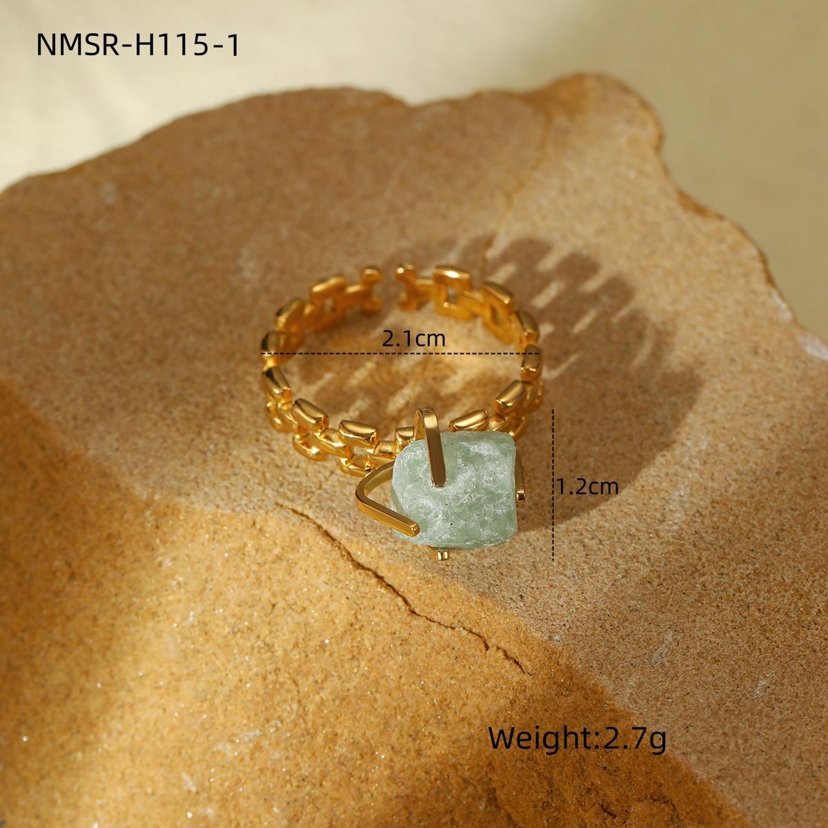 Anillo Minimalista Ajustable de Acero de Titanio Abierto para Mujer con Forma Geométrica y Acabado Bañado