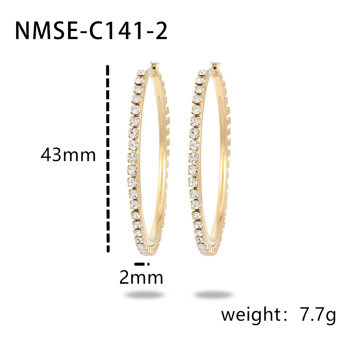 Pendientes de Tuerca de Circonita de Círculo Geométrico Chapados en Oro de 18K Minimalistas de Moda para Mujer