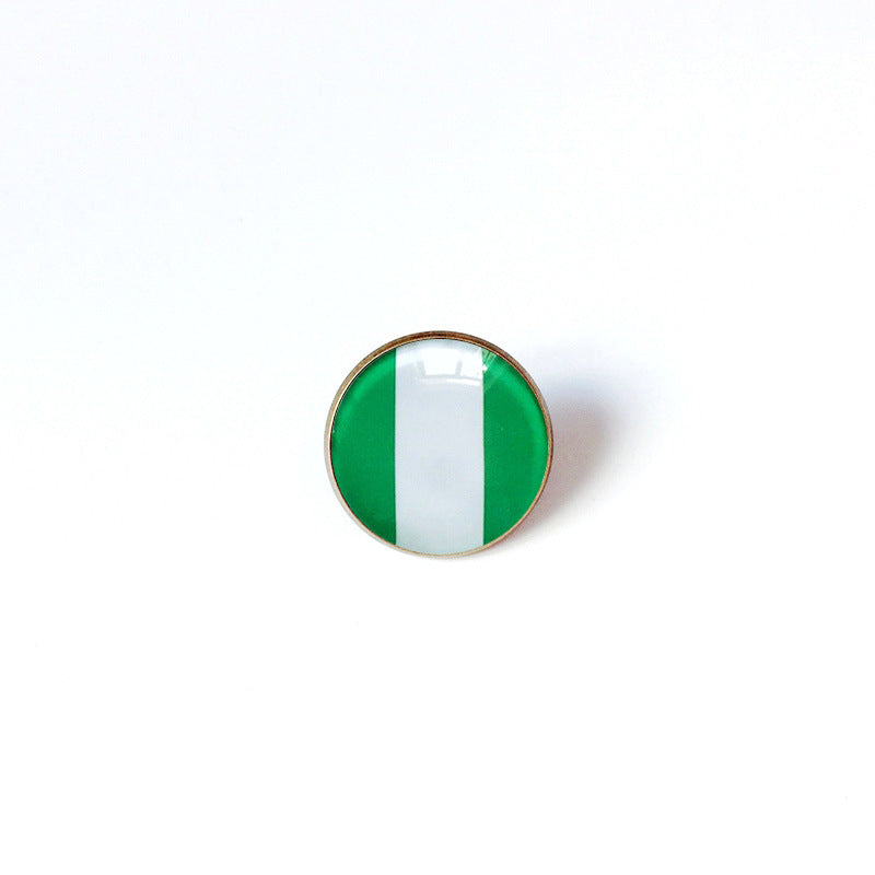 Pin de Solapa de Aleación Esmaltado Personalizado con Diseño de Bandera del Mundo para Hombres y Mujeres