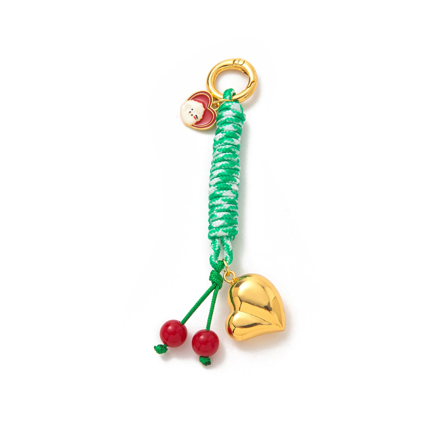 Sweet 18K Gold Plated Brass Fruit Pattern DIY Charm Bar Pendant for Bag Keychain