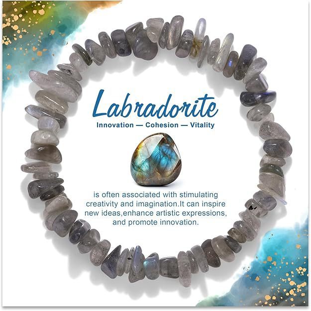 Minimalist Natural Crystal Geometric Chip Bracelet Unisex Gift