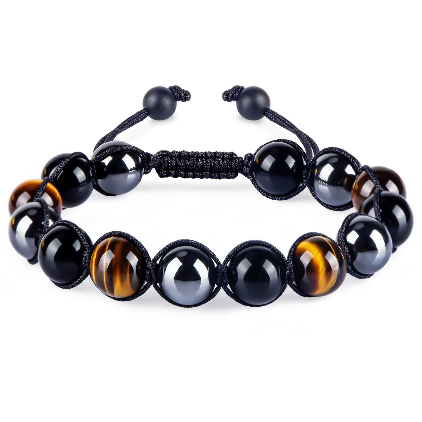Unisex Animal Charm Alloy Bracelet with Natural Turquoise Agate and Crystal Stones