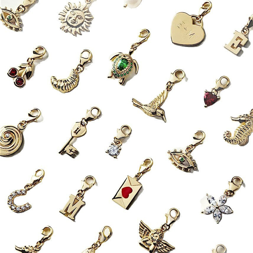 Gold Plated Stainless Steel Animal Geometric Charm Bar Pendant Necklace Bracelet DIY Accessories