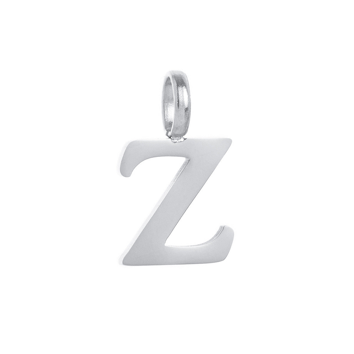 Minimalist Titanium Steel 18K Gold Plated PVD Letter Charm Bar