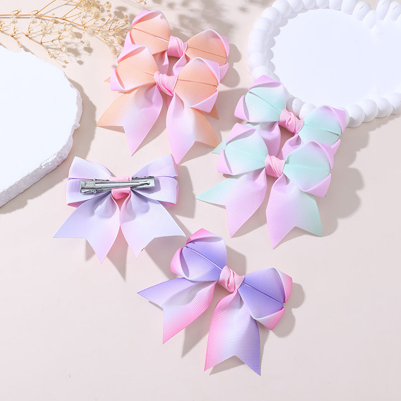 Simpatica Clip per Capelli a Forma di Fiocco per Bambine Realizzata in Tulle con Dettagli Arricciati e a Rete con Chiusura a Molla, Adatta a Bambini dai 3 ai 10 Anni