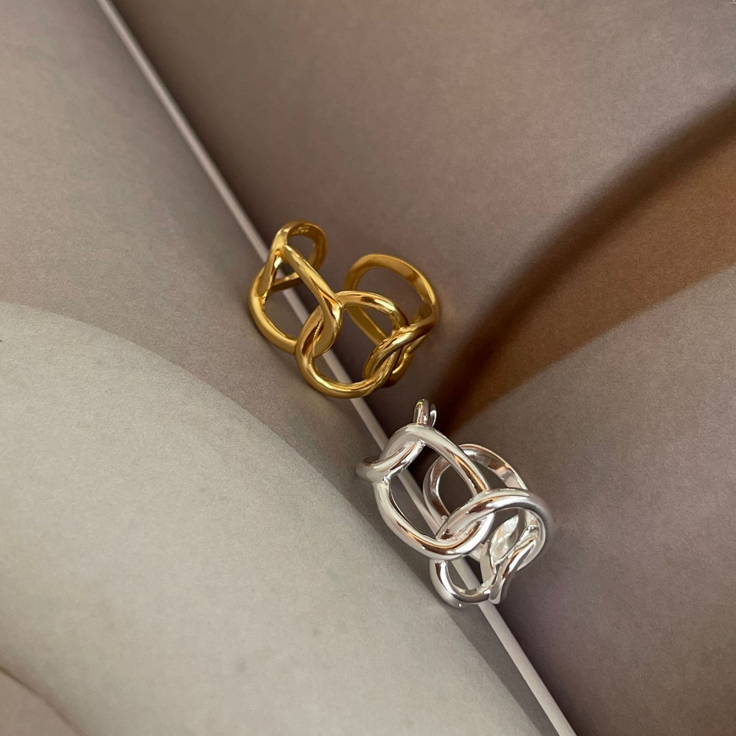 Anello in Argento Sterling 925 geometrico dolce per donna