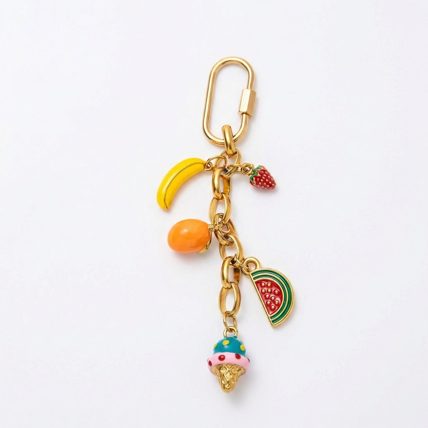 Sweet Striped Animal Brass Charm Bar for Bag