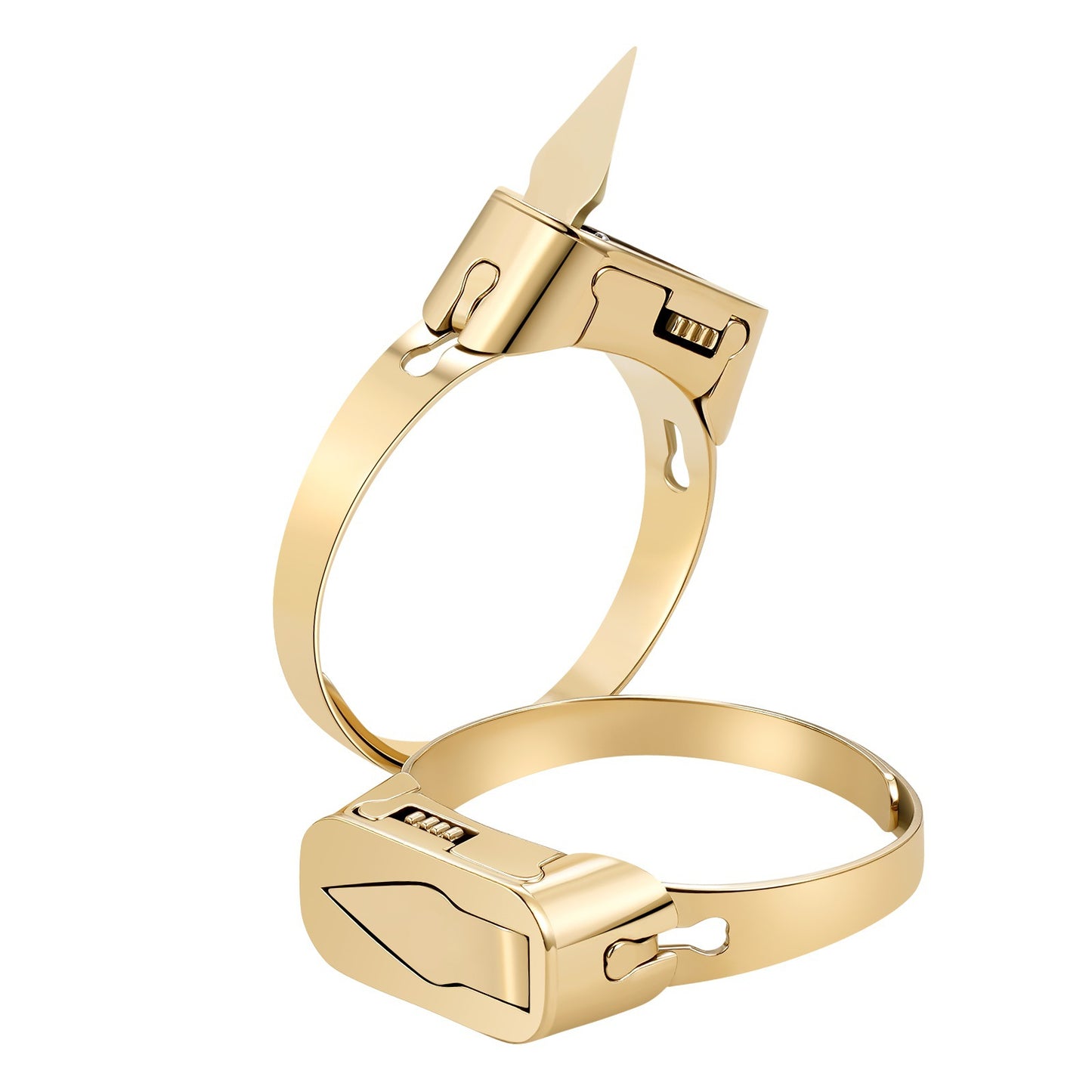 Anello Unisex Minimalista in Acciaio al Titanio Inossidabile Geometrico Regolabile Anello Aperto Colore Argento Gioielli di Design Originale