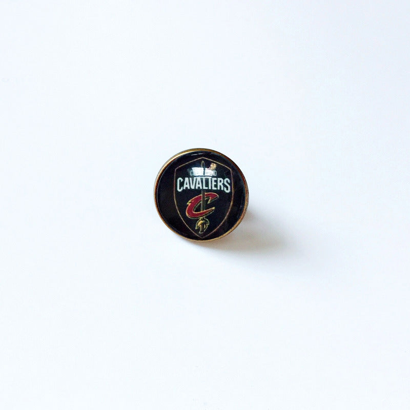 Pin de solapa metálico de equipos de baloncesto retro de la NBA - Insignia con gema vintage - Broche de Kobe Curry - Regalo para fans - Unisex