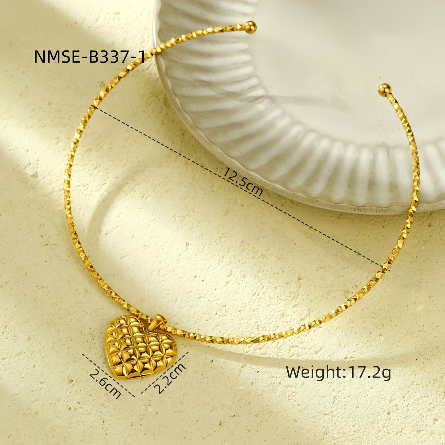 Elegante Collana da Donna in Acciaio al Titanio a Cuore e Fiocco con Finitura Placcata
