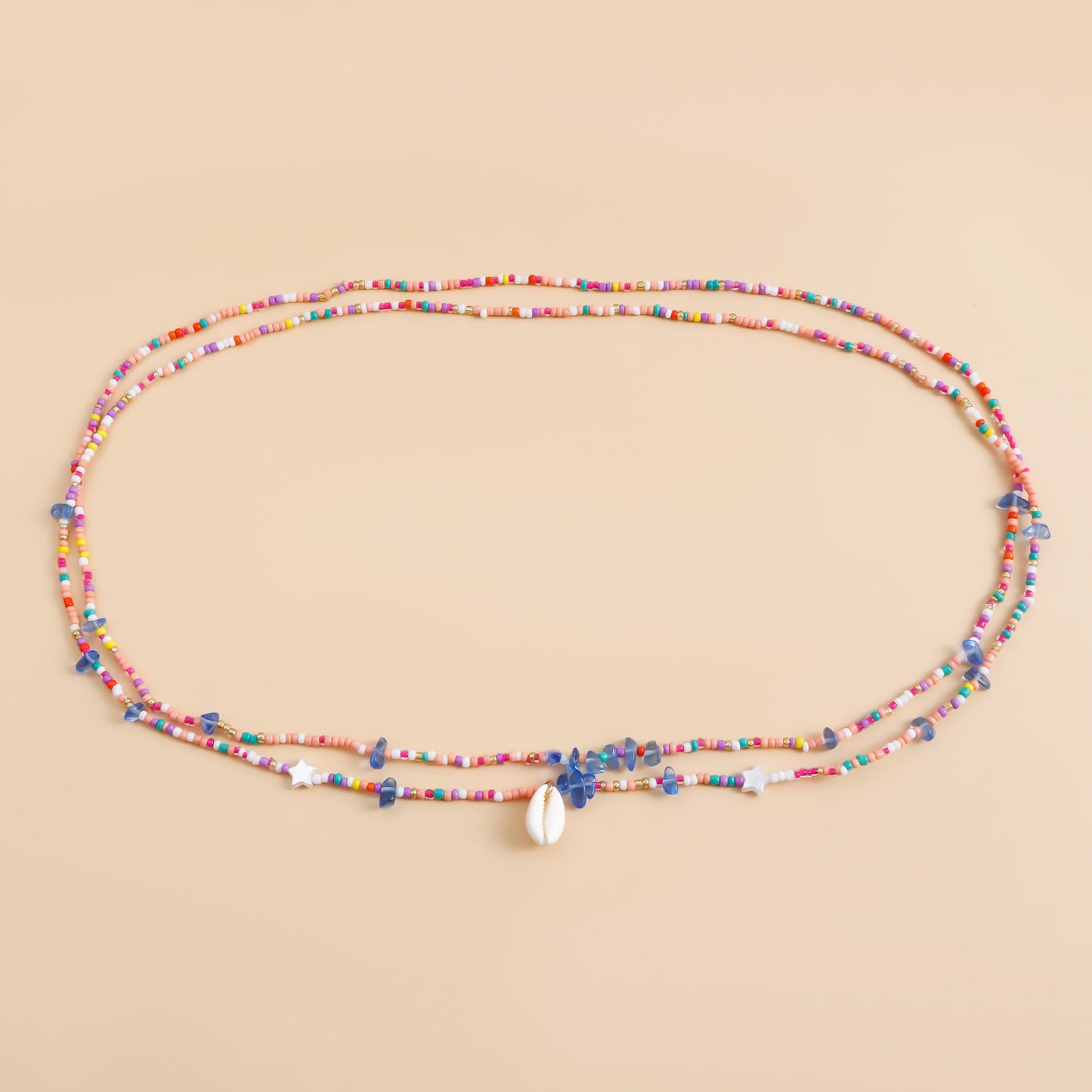 Casual Punk Metal Body Chain with Pearl Shell and Starfish for Women