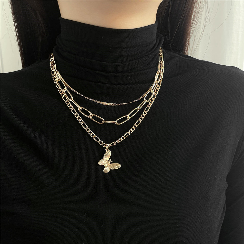 Sweet Teardrop Floral Pearl Pendant Titanium Steel Necklace for Women and Men