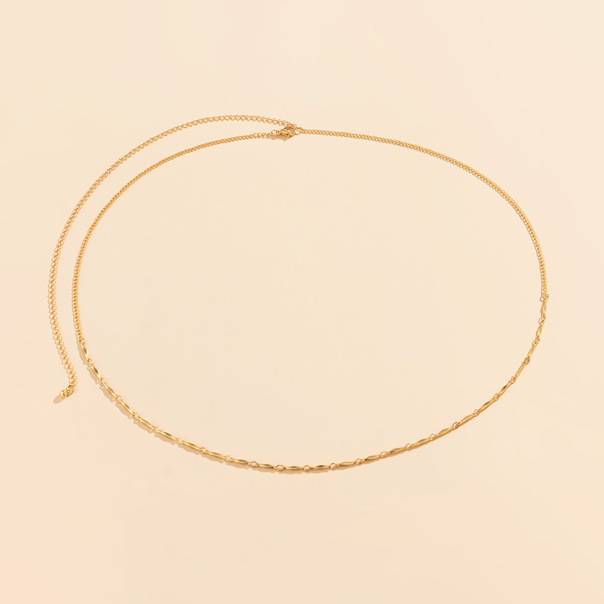 Minimalist Geometric Crystal Punk Hip-hop Body Chain for Women