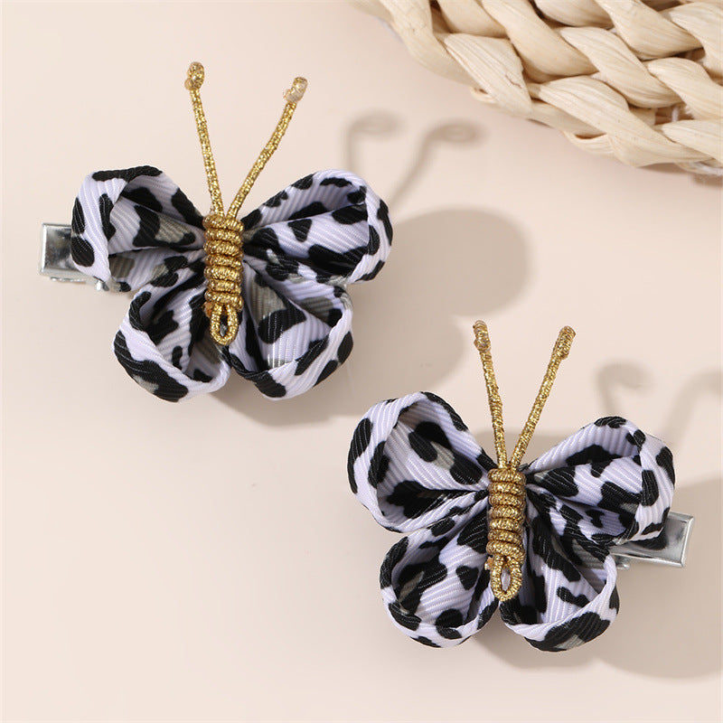 Natural Style Bow-Shaped Polyester Hair Clip for Girls with Ruffled and Mesh Details, Duckbill Hairpin in Princess Collection