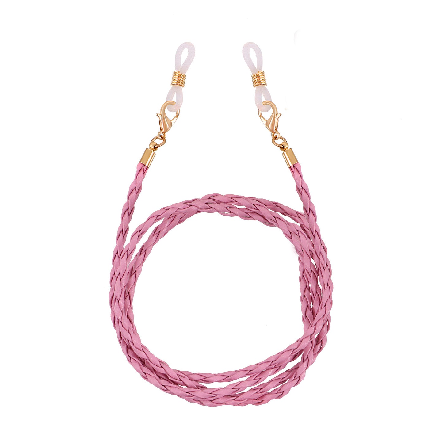 Elegant Fashion Braided Leather Eyeglass Chain for Women