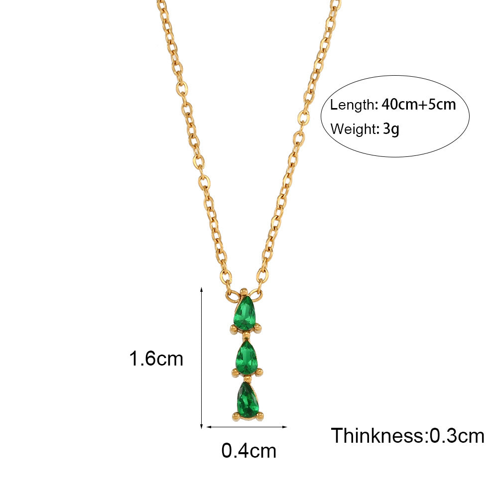 Collana con ciondolo a gemello in bambù placcata oro 18 carati in acciaio inossidabile, design geometrico e dettagli lineari, stile minimalista da donna