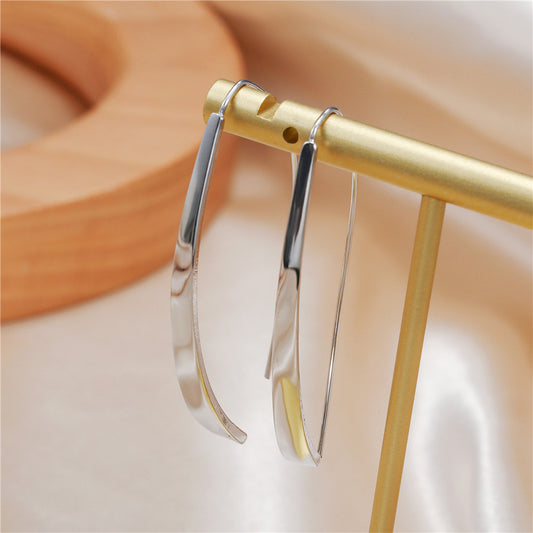 Minimalist Casual Geometric Round Brass Plated Hook Earrings