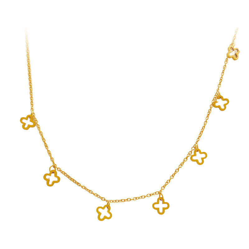 Cartoon Animal Titanium Steel Plated Necklace Bracelet Set for Unisex