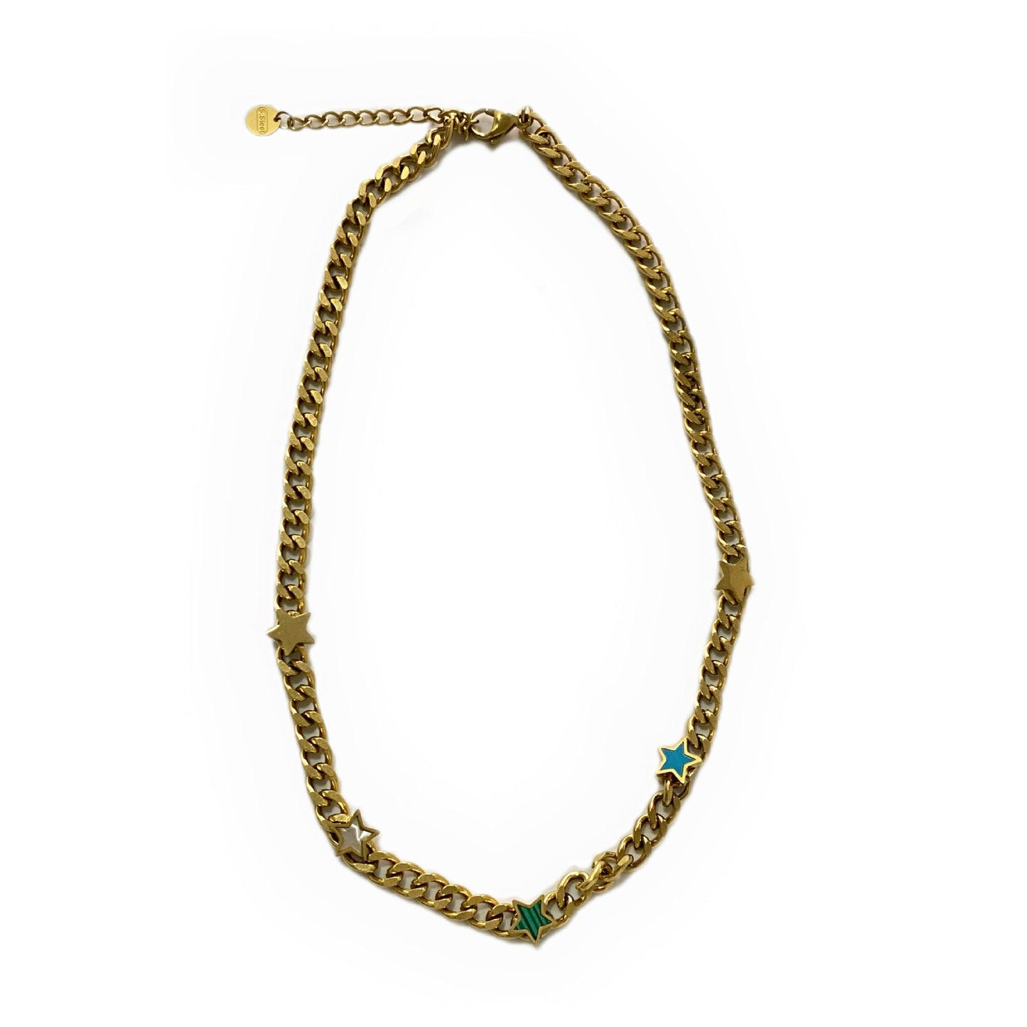 Colorful Star Titanium Steel Plated Necklace Unisex