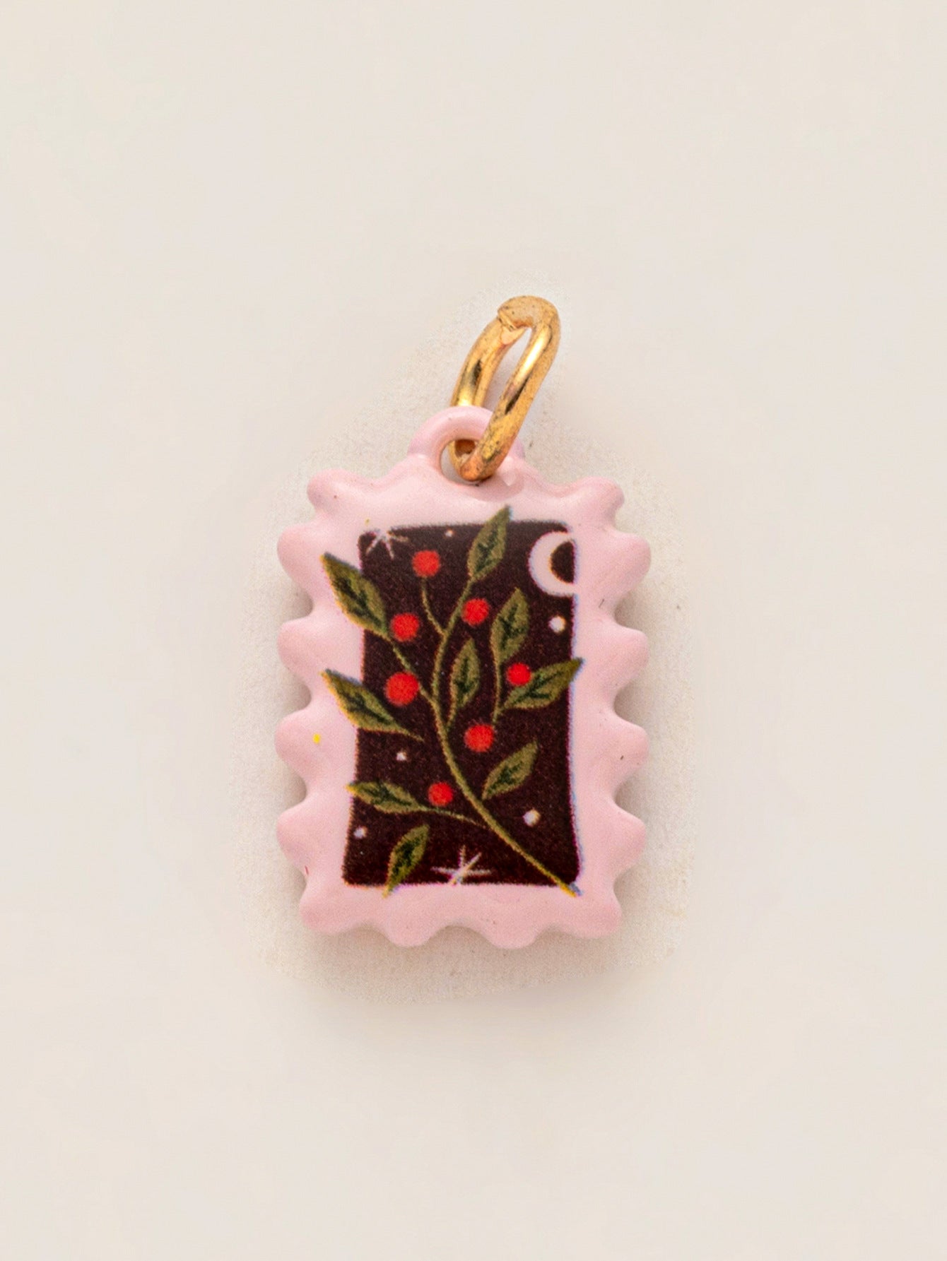 Vintage Artistic Hand-Painted Floral Animal Geometric Cartoon Brass Pendant Necklace