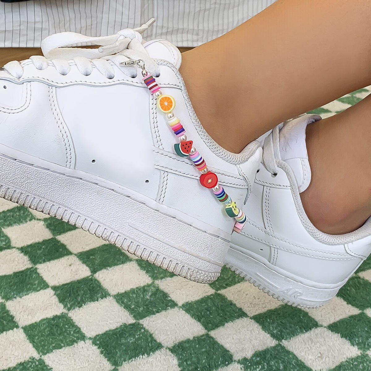 Sweet Resin Fruit and Flower Anklet for Women